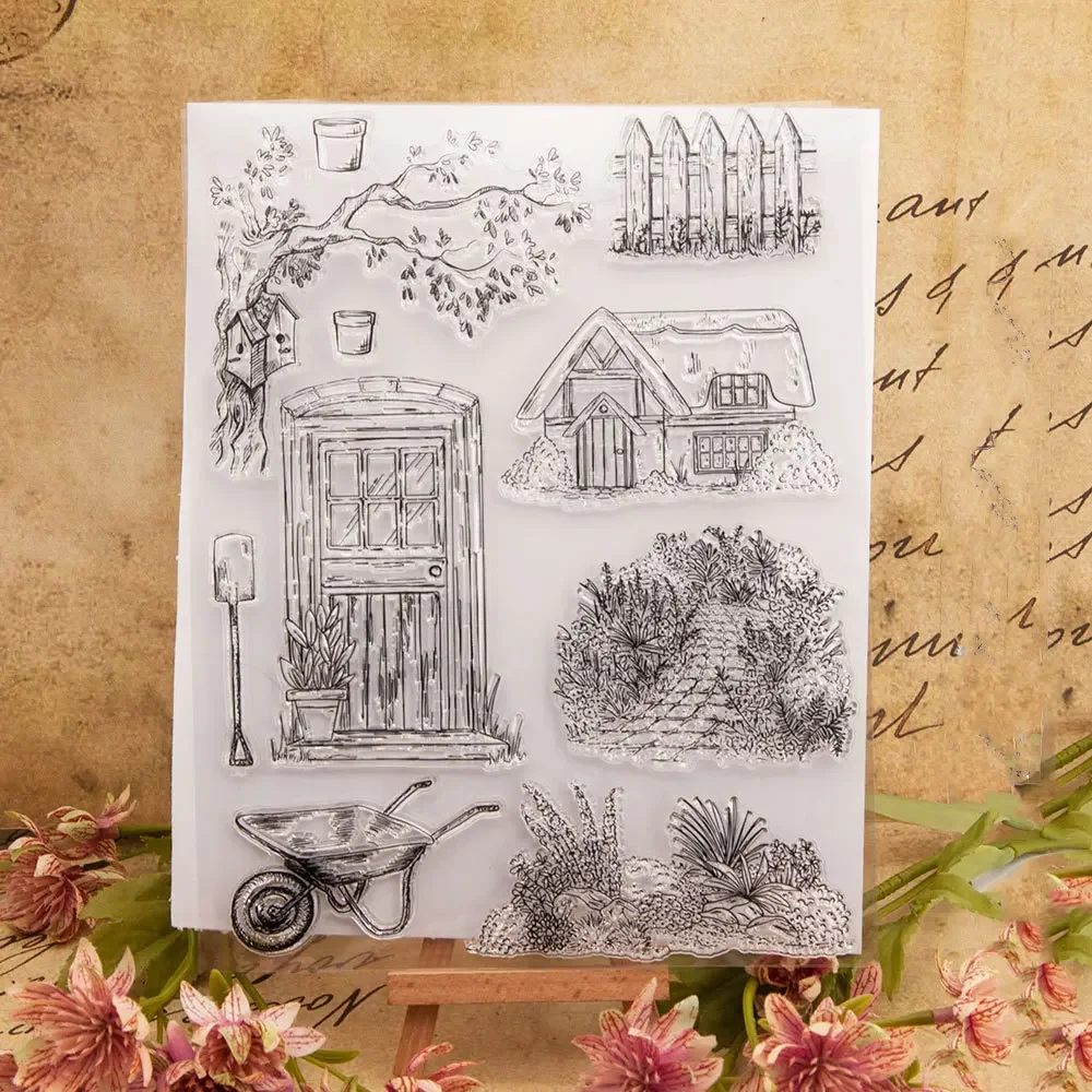 House Fence Clear Stamps New 2022 Scrapbooking Rubber Stamp Transparent Silicone Party card making stempel Paper Template