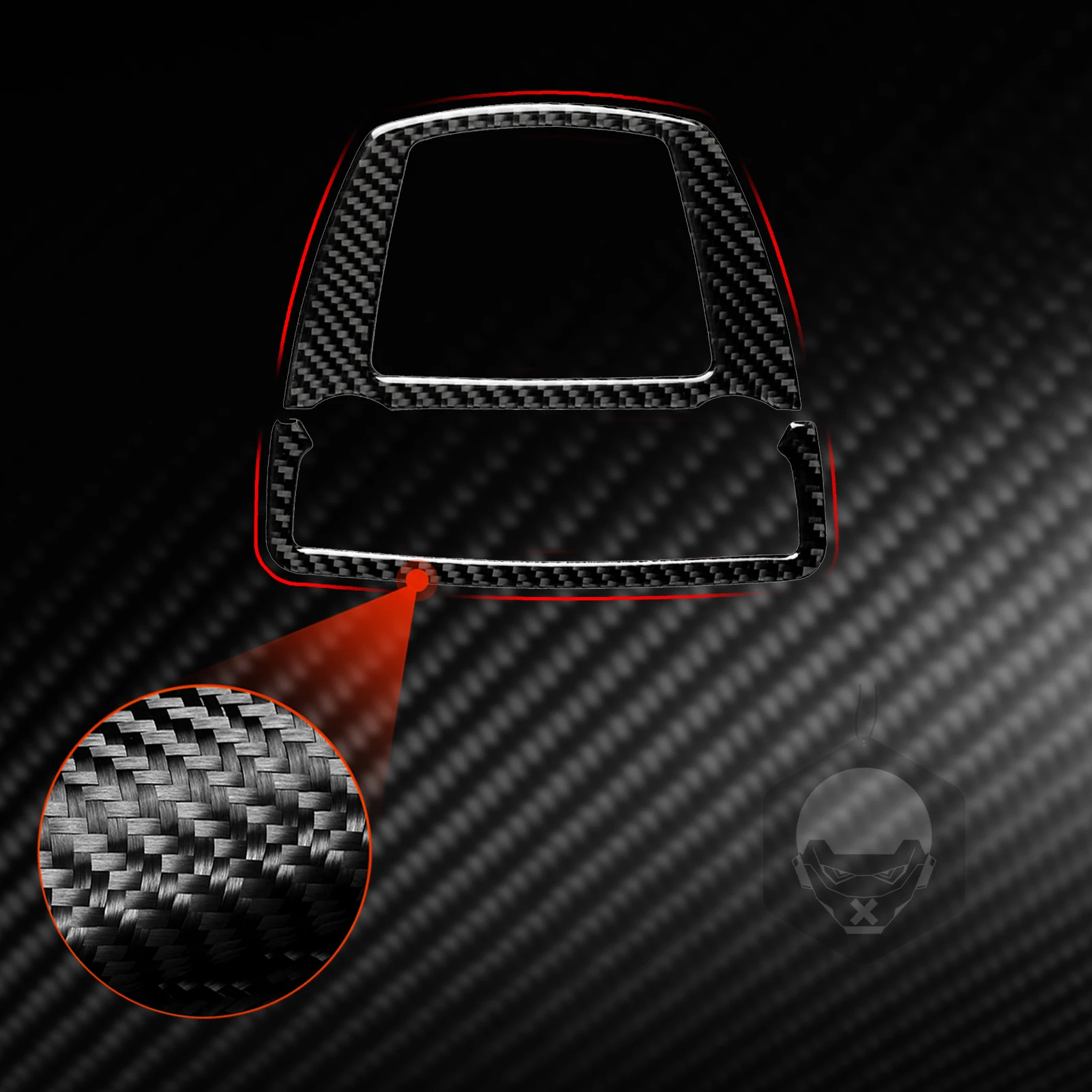 Carbon Fiber Car Accessories Front Reading Light Interior Trim Cover Soft Sticker For BMW 7 Series F01 730li 740li 750li 2009-14 view 6