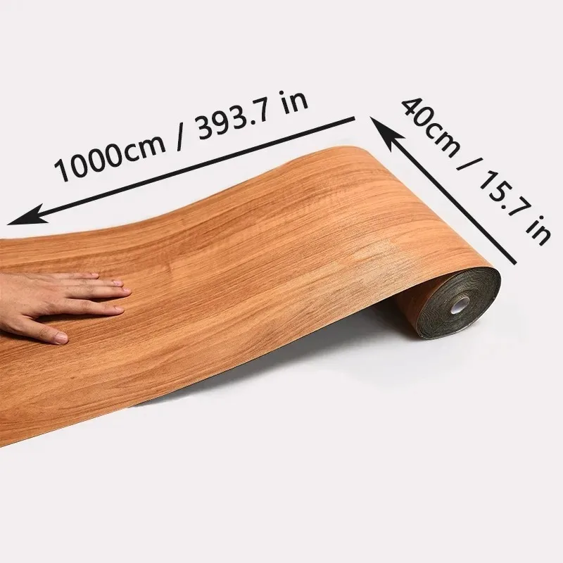 40CM Roll Material Wood Grain Self-adhesive Wall Sticker Floor Sticker Background Wall Decoration Kitchen Bedroom Waterproof