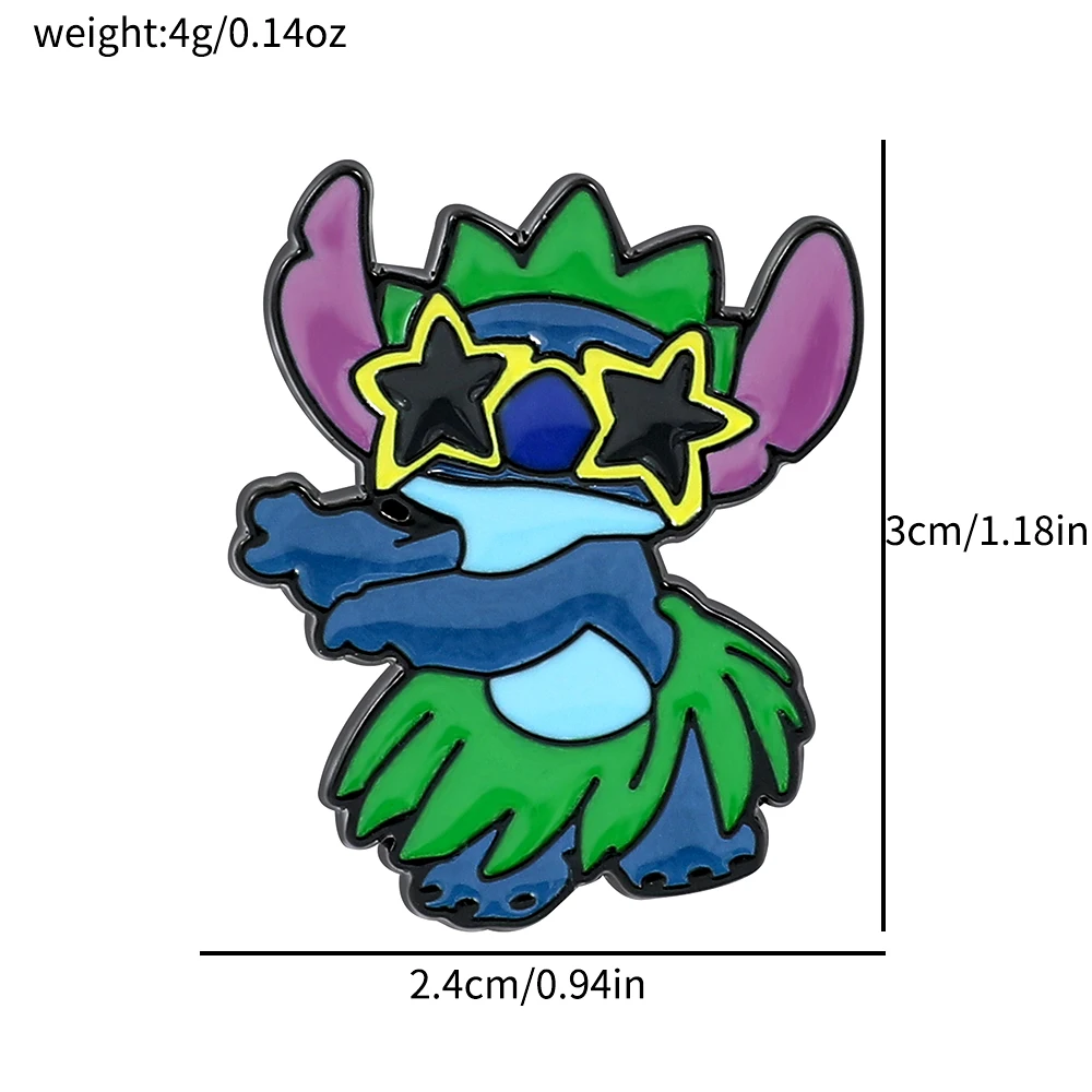 Disney Lilo & Stitch Lapel Badges Backpack Brooch Enamel Pins Metal Clothes Jeans Accessories Decoration Cartoon Jewelry Anime