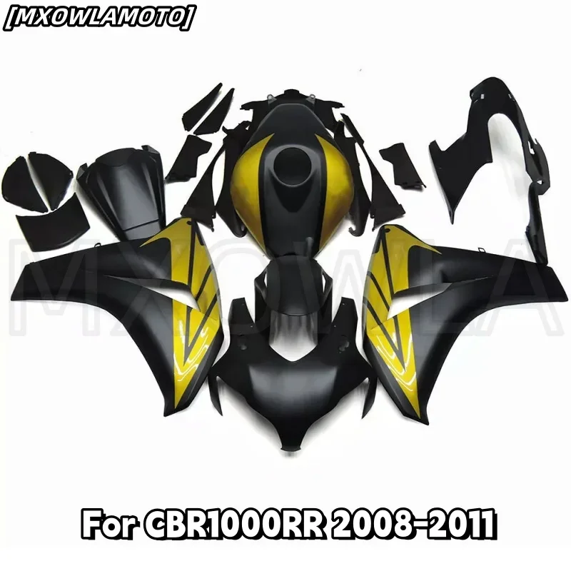 

Motorcycle ABS Bodywork Full Fairing Kits for CBR1000RR CBR1000 08 09 10 11 CBR 1000RR 2008 2009 2010 2011 Black Gold Color