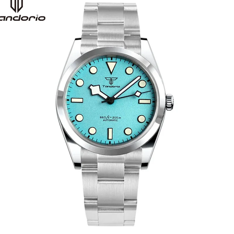 Tandorio Sapphire Crystal Classic 36mm/39mm Stainless Steel Mechanical Automatic Men Watch NH35A PT5000 Movt Wristwatch Luminous