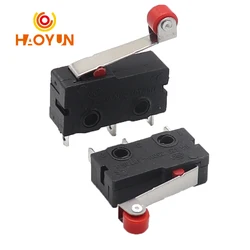 【20-5PCS】sale Mini Micro Switch 3Pin With Roller Limit Switch