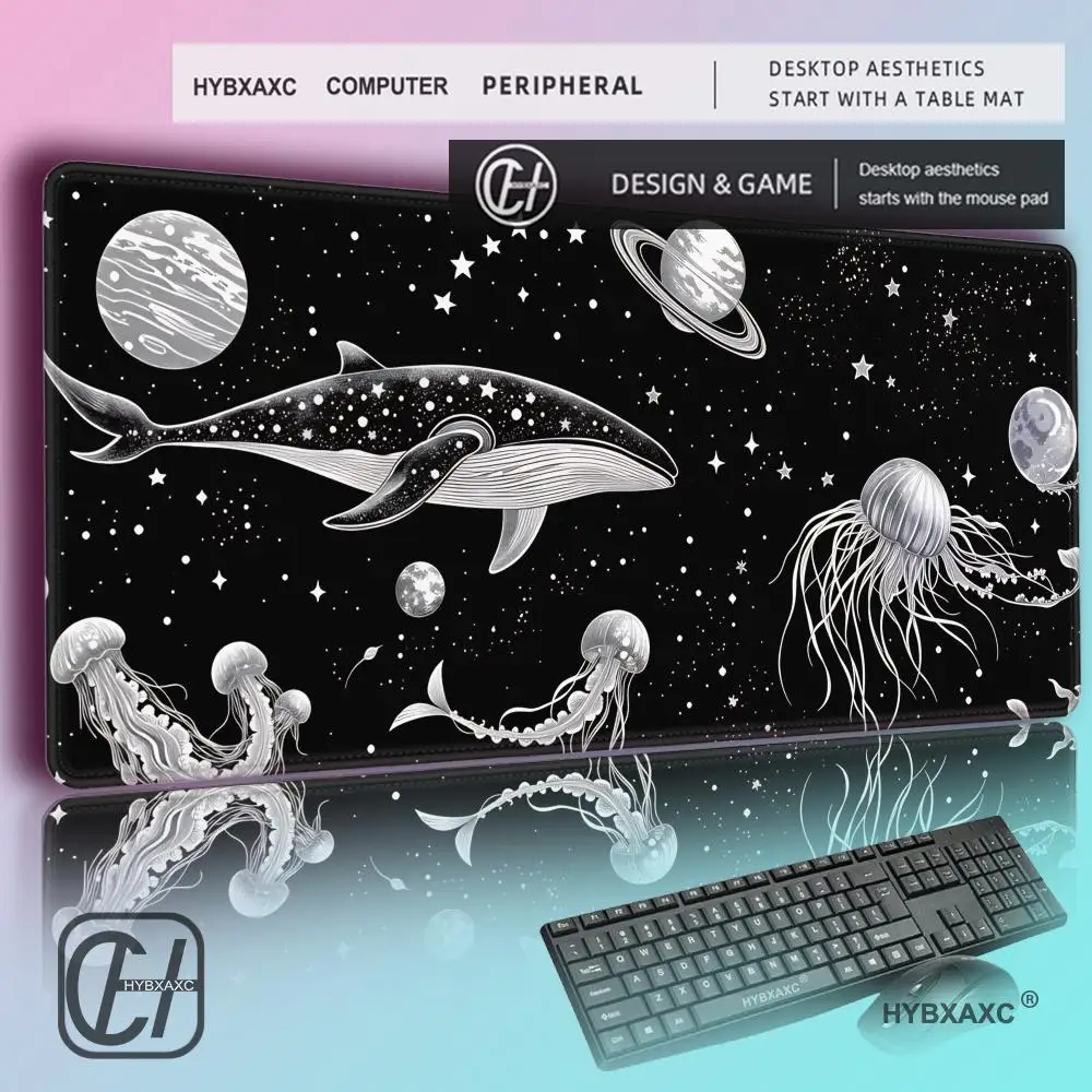 

HYBXAXC Star Whale Planet Mouse Pad Large playmat flash-sale Gaming Rubber tablet Lock Desk Mat Computer Gamers work carpet