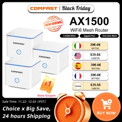 Comfast AX1500 Mesh WiFi 6 Router Gigabit Router wireless 1500Mbps 2.4G e 5.8GHz Dual Band WiFi6 Router WPA3 Copertura per tutta la casa