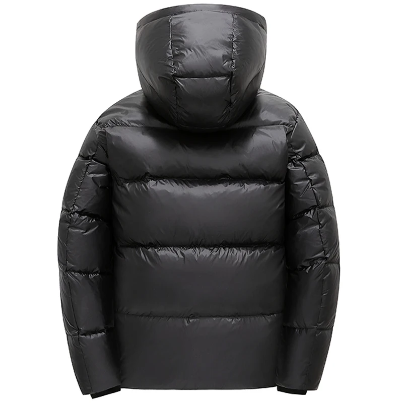 Parka con capucha para hombre, abrigo cálido de negocios y ocio, color negro y dorado, novedad de invierno, 995