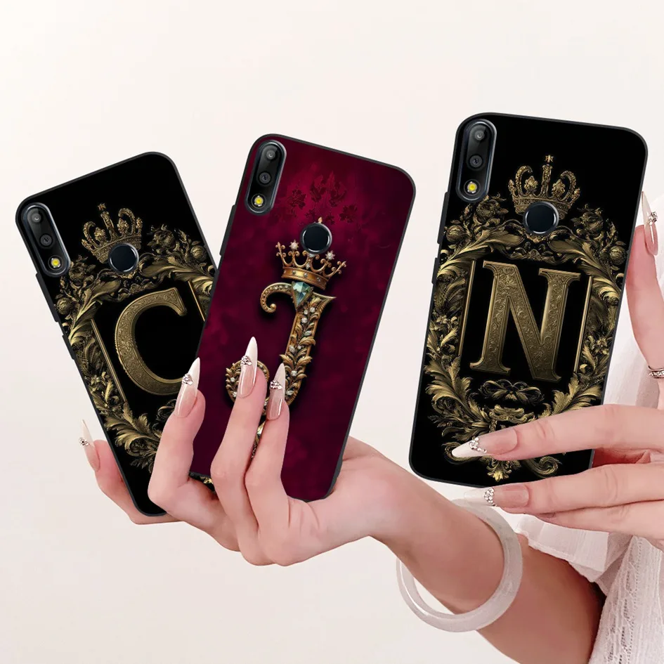 For Asus Zenfone Max Pro M1 M2 Case ZB601KL ZB602KL ZB631KL ZB633KL X00TD X00TDB X01BDA X01BD Cover Luxury Letter Soft TPU Shell