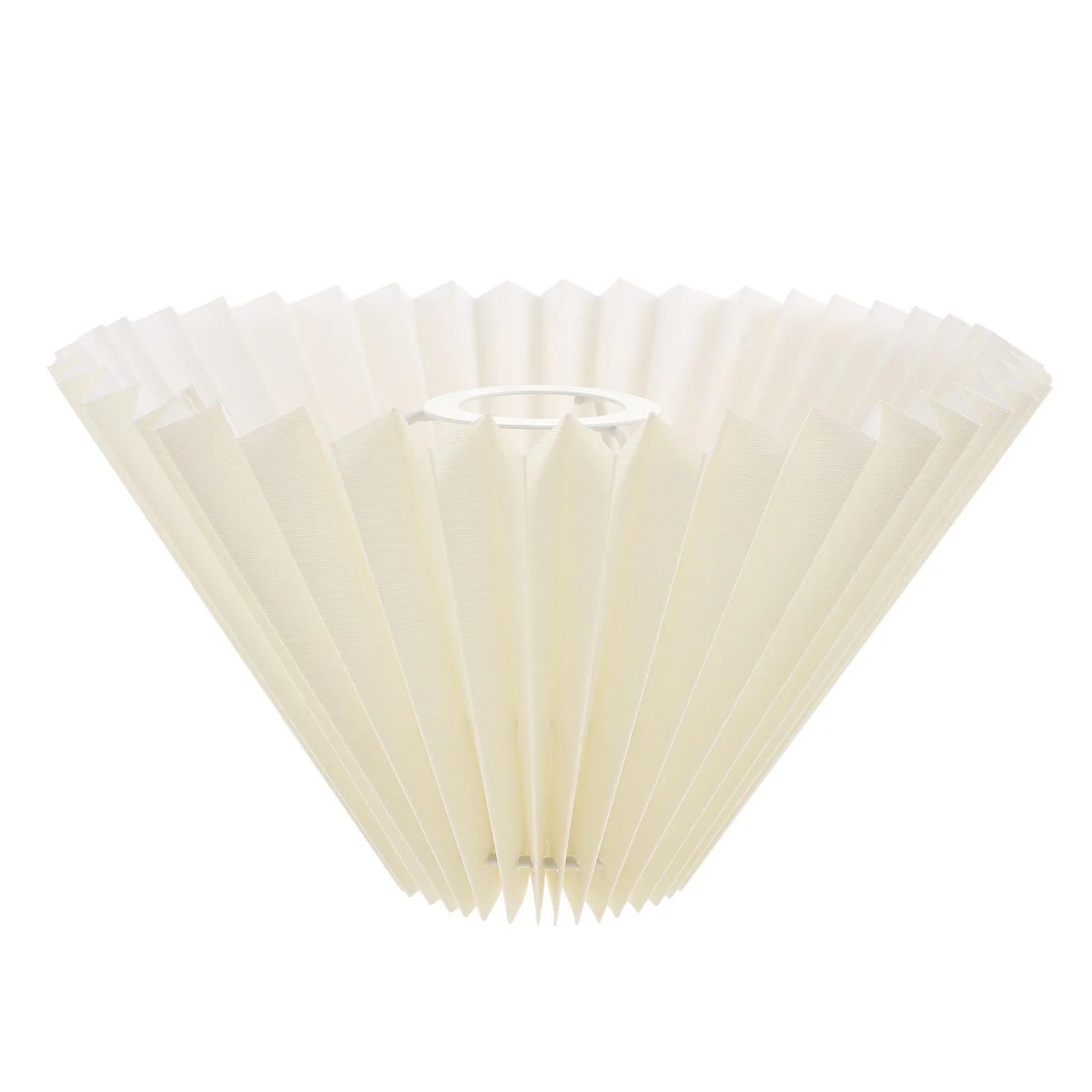 

Pleated Cloth Lampshade E27 Beige Table Bedside Light Shade Accessories Home Decor Foldable Design Long Lasting Stylish Gift