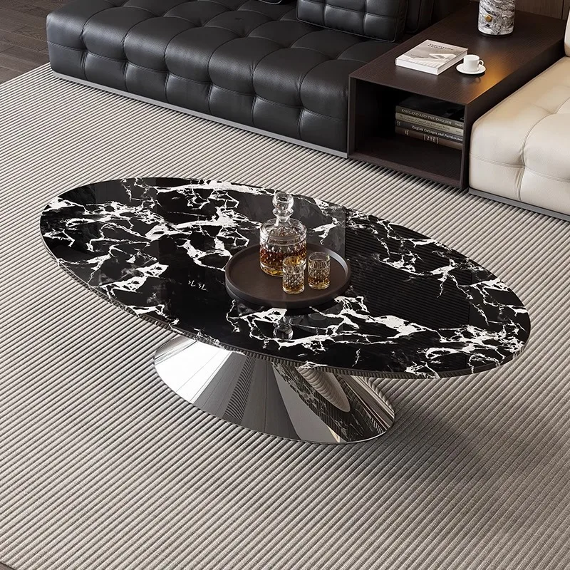 

Italian minimalist coffee table living room 2025 household removable coffee table modern simple light luxury side cabinet