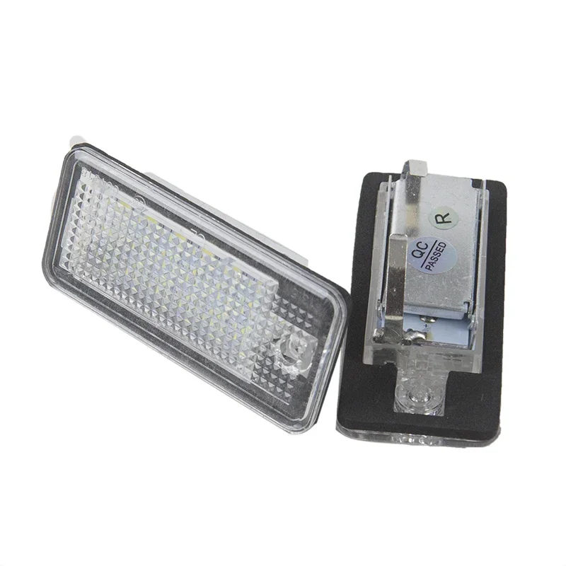 

Car License Plate Light 12V LED Car White Highlight License Number Plate Lamp For Audi A3 A4 A6 A8 B6 B7 C6 D3 Q7 S3 S4 S8