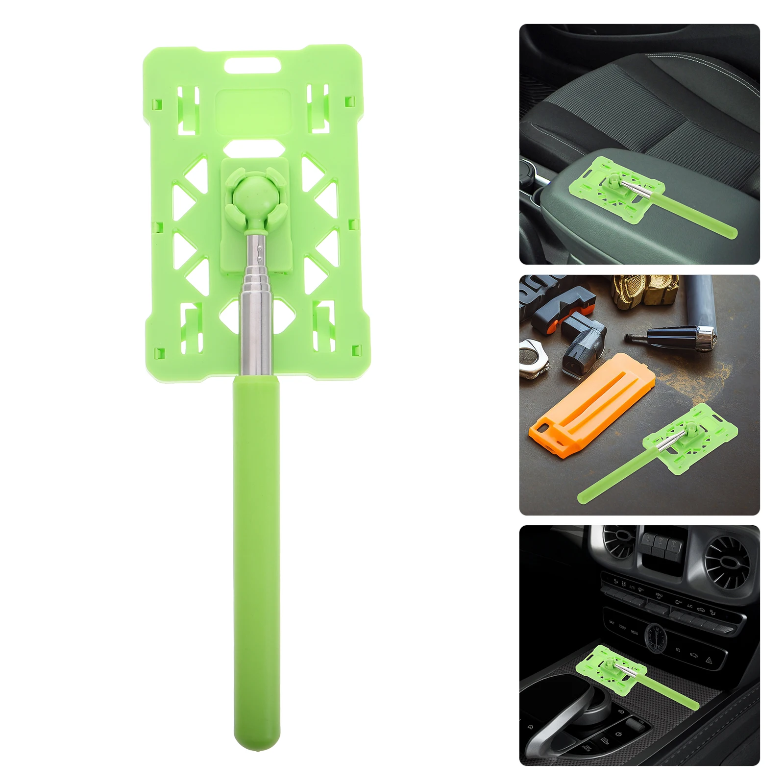 

1pcs Telescoping Rod Card Holder Extension Stick For Car Parking Payment Heavy Duty Plastic Id Badge Holder Vehicle Access Tool