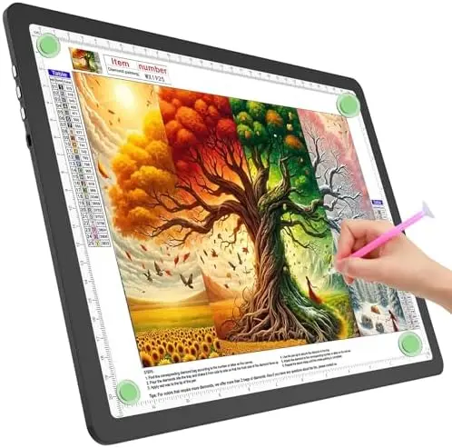 

TOHETO A4 Light Board – Super Bright Magnetic Light Pad for Drawing, Tracing, Diamond Art & Vinyl Weeding (Black)