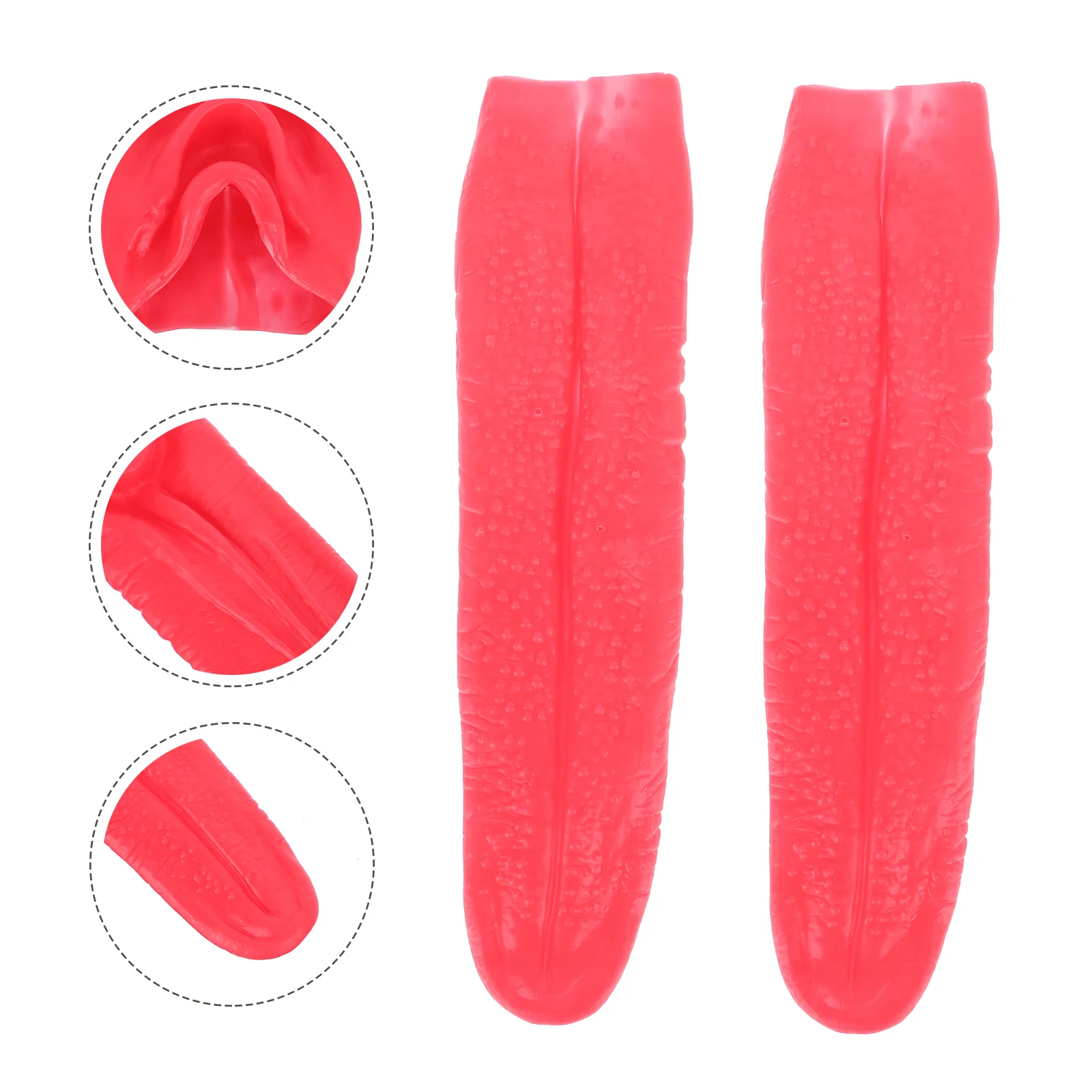 3 Pcs Artificial Red Long Tongue Fake Dress Up Prop Apparel Creative Cosplay Costumes Aldult Halloween Scary Stage