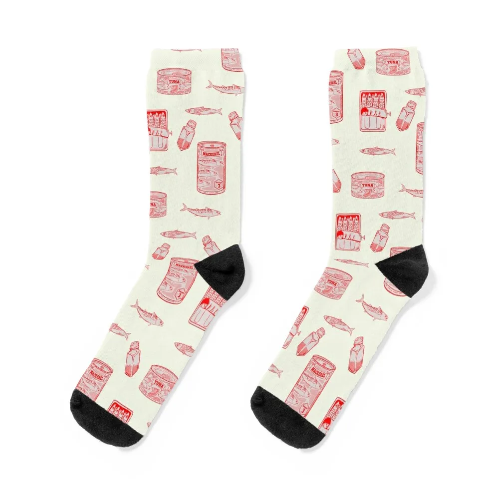 Canned fish pattern Socks sports and leisure moving stockings Run Rugby Socks For Man Women's