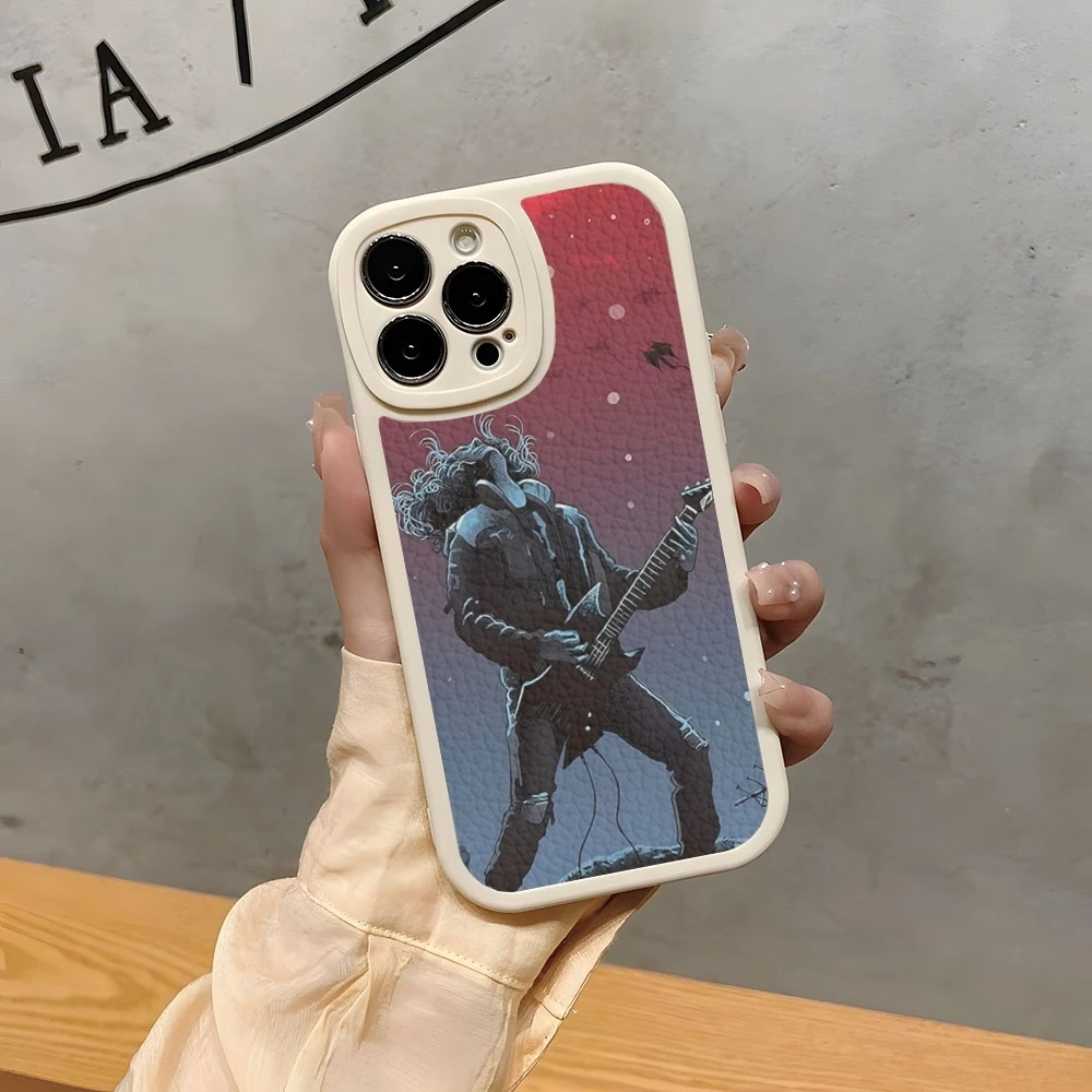 حافظة هاتف Eddie Munson لهاتف آيفون 15 Pro Max 14 Plus 16 Pro 11 13 12 Mini X Xr Xs 7 8 Puls Se غطاء من جلد الخراف #5