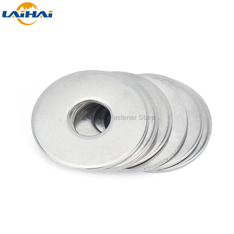 1/100X M2.5 M3 M3.5 M4 M5 M6 M8 M10 M12 M14 M16 A2-70 304 Stainless Steel Large Size Oversize Big Wider Flat Washer Plain Gasket