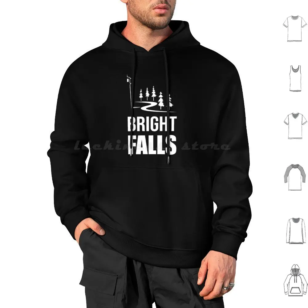 Bright Falls-Awake-Logo Hoodies Long Sleeve Alan Wake Control Remedy Federal Bureau Of Control Game Gaming Jesse Faden