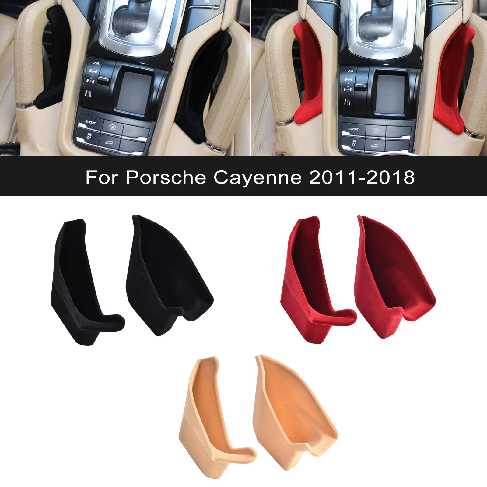 Center Console Gap Storage Box Car Accessory Central Armrest Storage Box Container Organizer For Porsche Cayenne 2011-2018