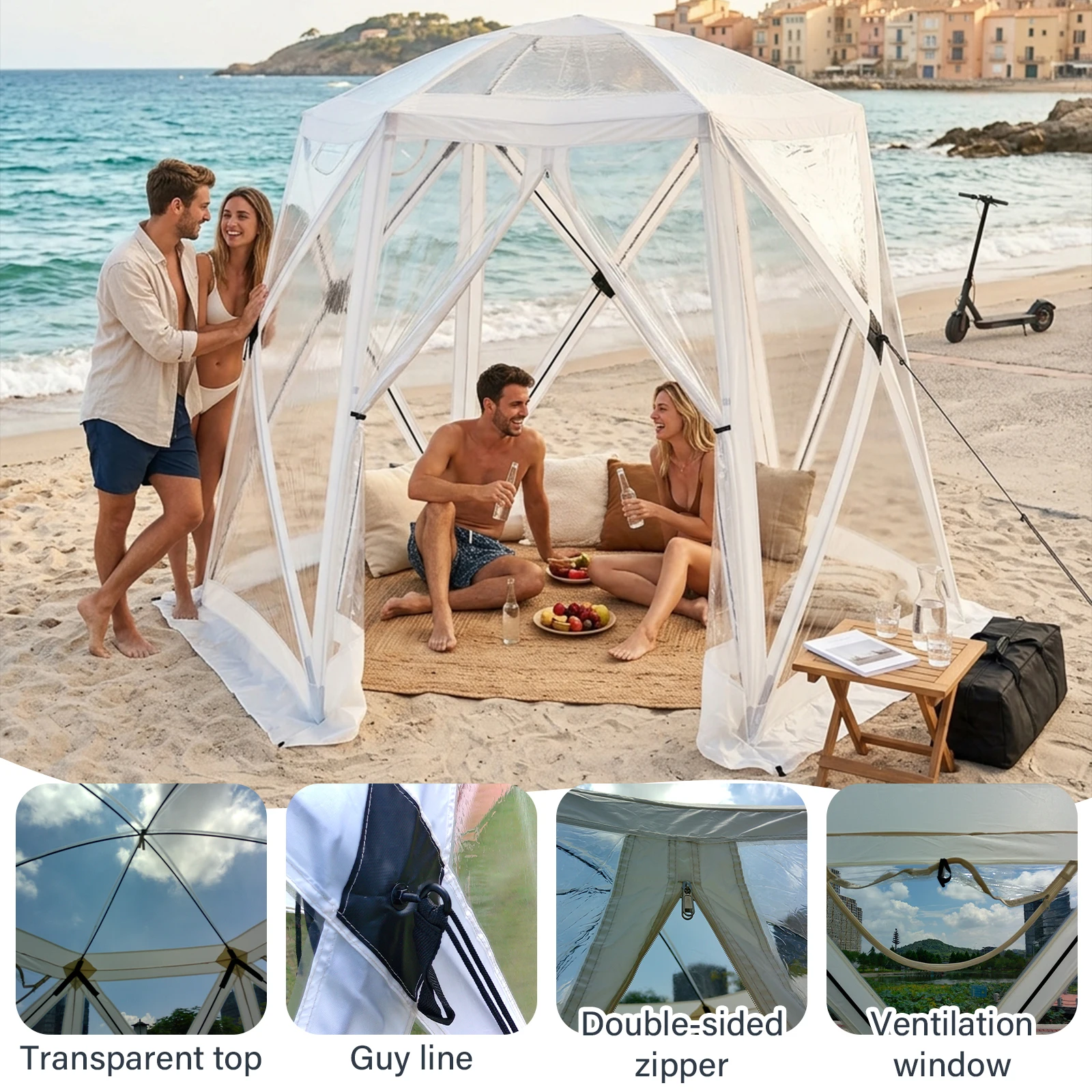 Large Quick-Set Bubble Tent Portable Outdoor Igloo Extreme Cold Resistant Winter Shelter for Camping And Backyard Use