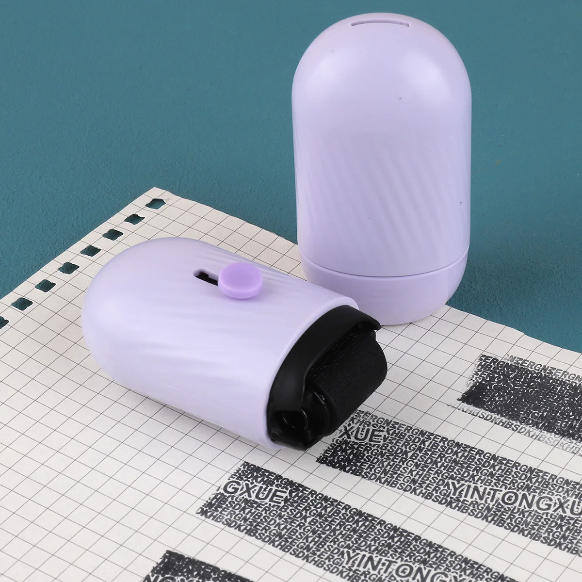 Roller Privacy Stamp ，for Identity Protection, Security Scrambler Stamp for Mail & Office Documents, 7.5cm Masking Stamp