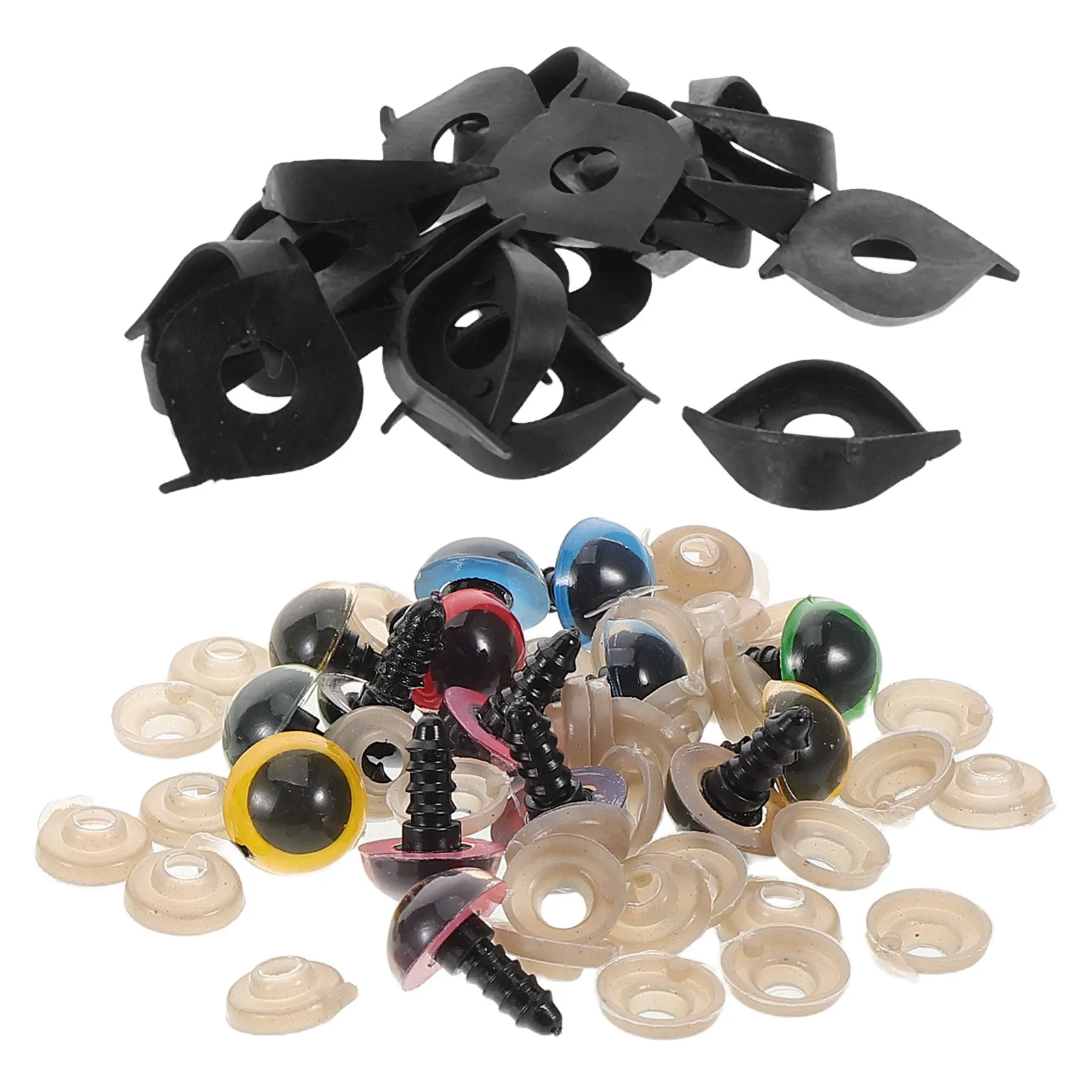 

50 комплектов пластиковых глазок 14 мм для изготовления животных, реалистичные пришитые безопасные глаза, детали для создания персонажей ручной работы