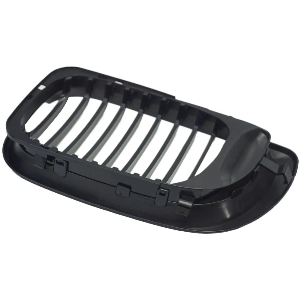 Racing Grills Front Kidney 1 Slat Gloss Black Grilles For BMW 3 Series 4 Door E46 Saloon 320i 325Xi 330Xi 2002 2003 2004 2005