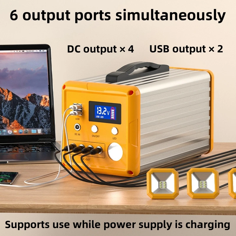 128WH 256WH Portable Solar Power Station Sine Wave Home Outdoor Solar DC*4 USB*2 Mobile High Power Supply Solar Generator