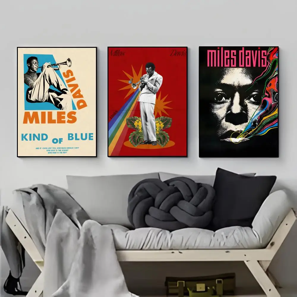 musician jazz M-Miles Davis Poster Elegant Indoor Artwork Design & Contemporary Home Decor