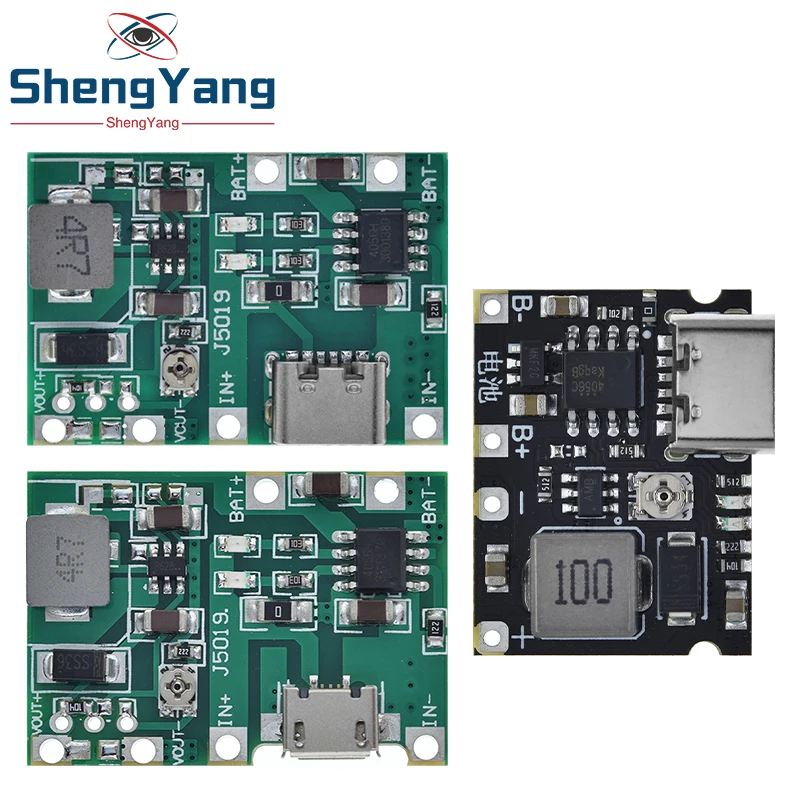 TZT 1/5PCS NEW  Lithium Li-ion 18650 3.7V 4.2V Battery Charger Board DC-DC Step Up Boost Module TP4056 DIY Kit Parts image 5