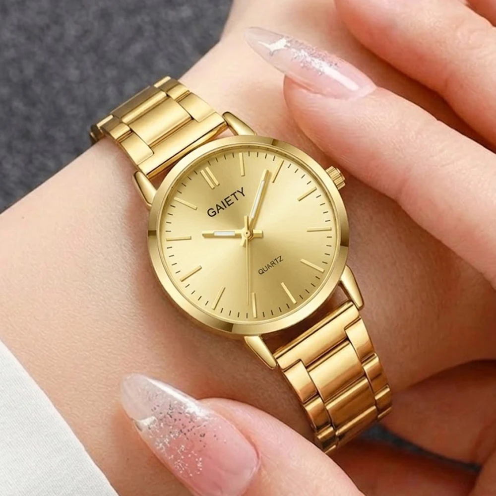5Pcs/Set Unisex Jewelry Watches Women's Wristwatch Accessories Gold Fashion Business Elegant Trendy Classic Exquisite Retro Light Luxury Bracelet Watch Set Y2K Suitable for Travel, Vacation, Parties, Daily Outfits, Perfect Birthday and Holiday Gift view 2