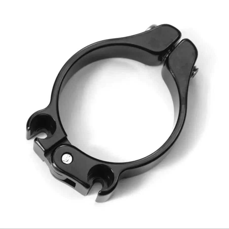 AliExpress Aluminium brake front derailleur double hole cable stopper cable guide seat for 28.6/31.8/34.9 round tube frame