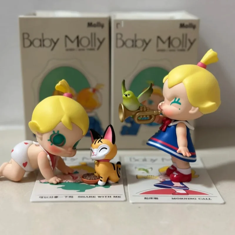 Baby Molly When I Was Three Years Old Series Blind Box Kawaii Mystery Box Collectible Models Cute Room Decoration Toy Kids Gifts