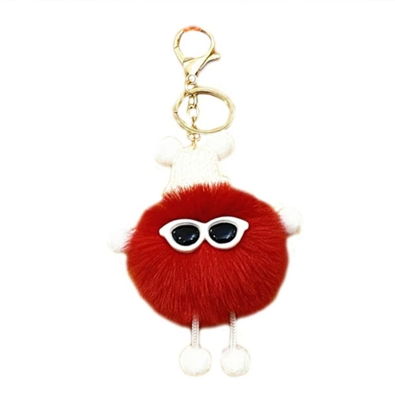 Porte-clés pompon mignon, boules fourrure, porte-clés en peluche, porte-clés pendentif mignon, 15UB