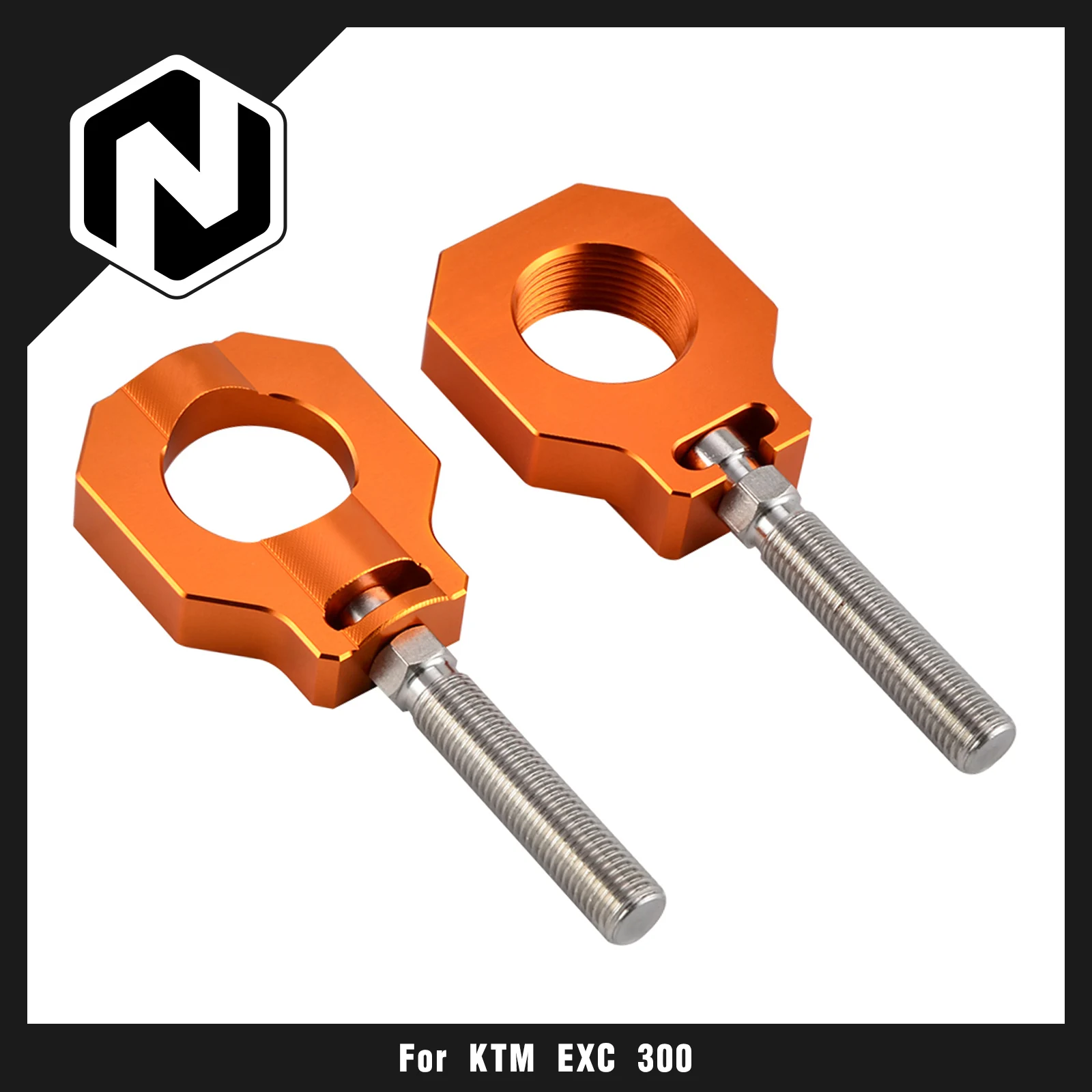 

NICECNC Rear Axle Blocks Chain Adjuster For KTM 125 250 300 350 530 EXC EXC-F XC-W XCF-W 2000-2023 SX125 SX-F 450 For Husqvarna