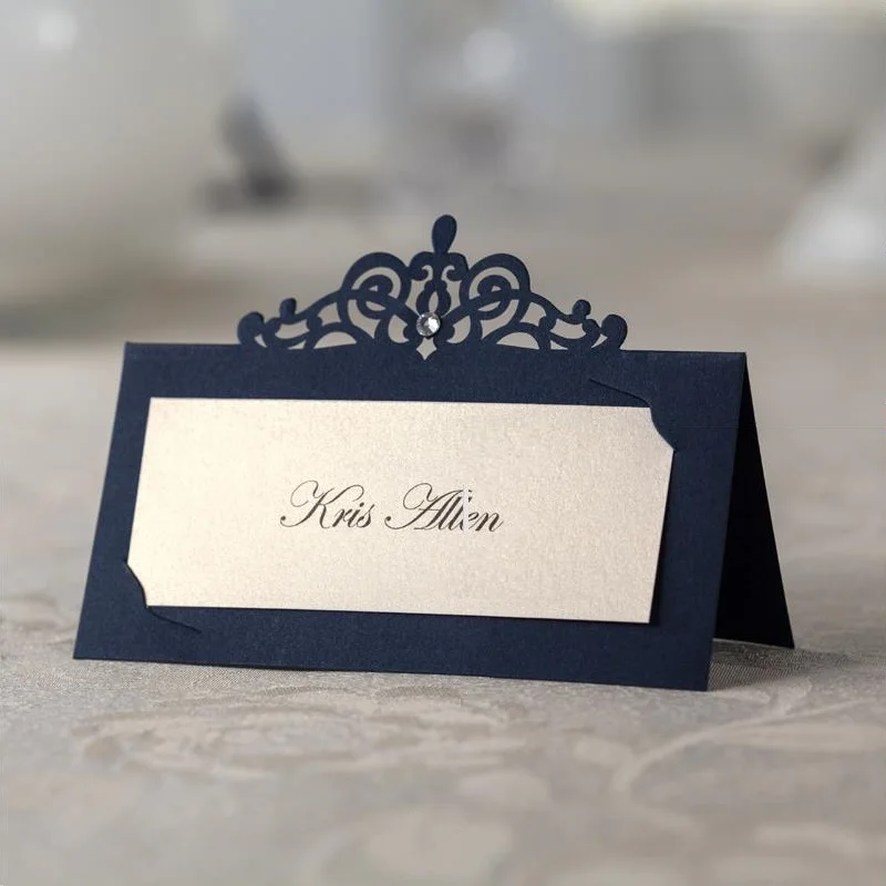 

Blue Place Card Table Name Card Number Wedding Invitaions Cards Name Card Event & Party Party DIY Decorations 12pcs /lot