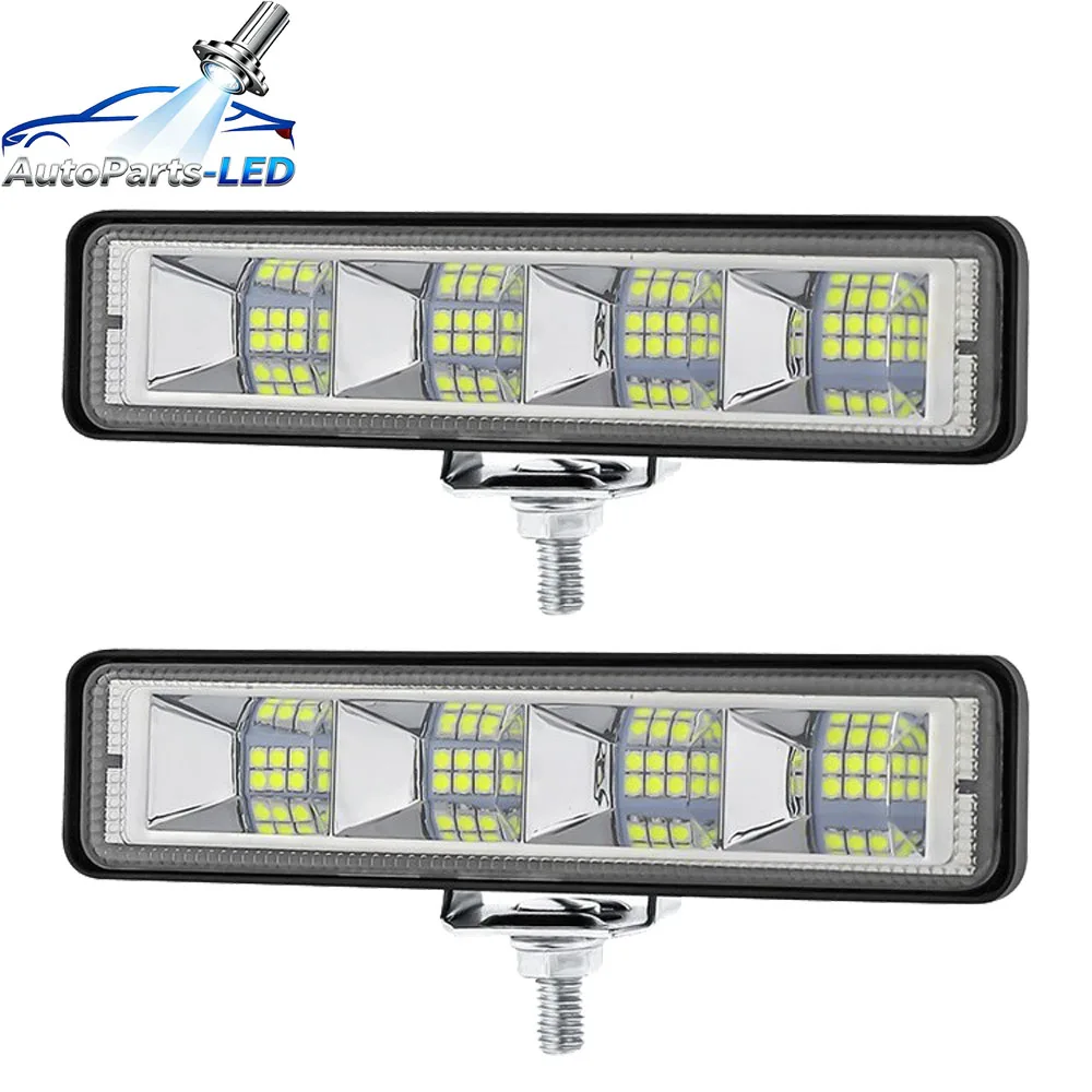 

4pcs 72W Car Work Light LED Bar 4x4 24 LED Worklight Bar Excavator 12-60V led Combo Beam For Offroad SUV ATV Tractor Boat Trucks