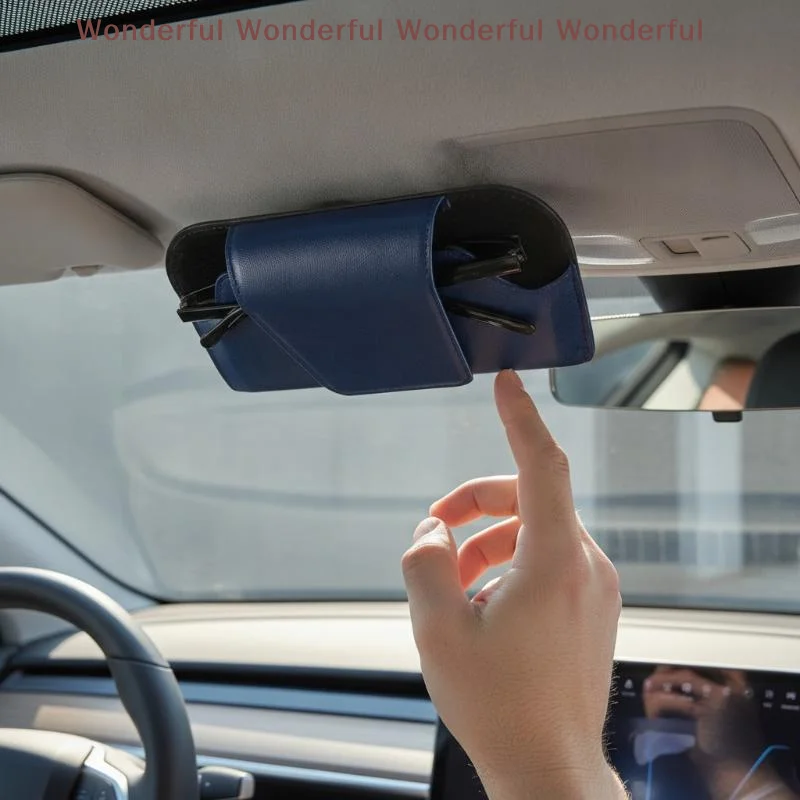 Car Glasses Case Scratch Proof for Lenses Premium Suede Auto Sun Visor Holder Wear-Resistant for Car Interior Eyewear Storage