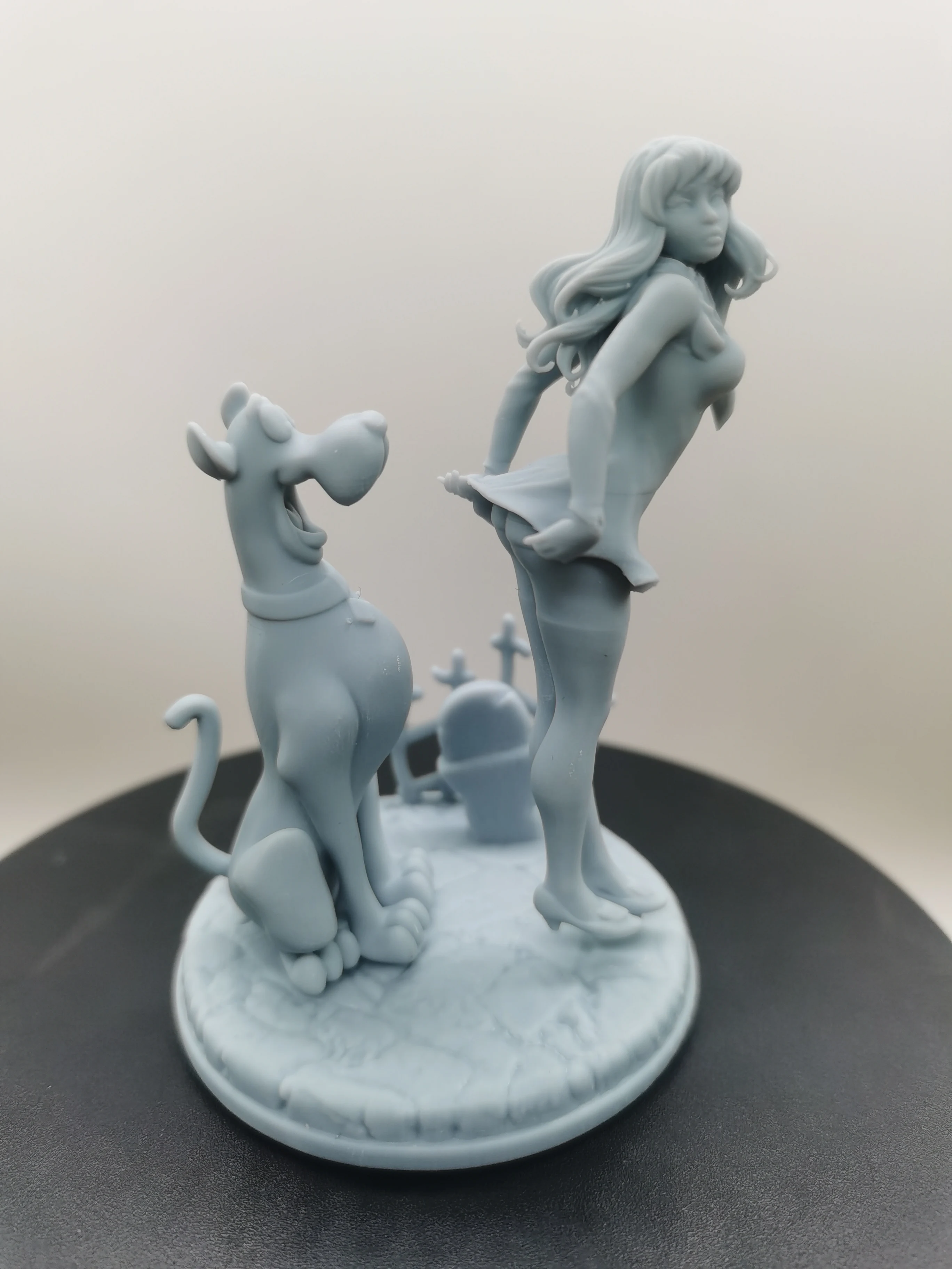 Resin Figure 1/24 Scale 75mm Anime Girls and Dog Diy Assembly Model Kit Unassembled Diorama Unpainted Figurines Hobby Toys