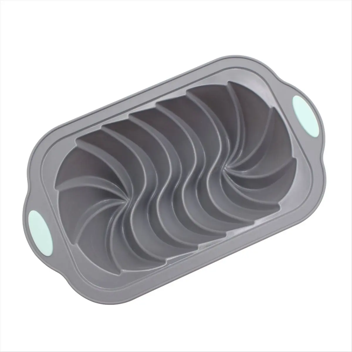 ABNQ Silicone Bread Loaf Pan Nordic Design Classic Fluted Toast Mold Metal Reinforced Frame Secure Baking Mould,B