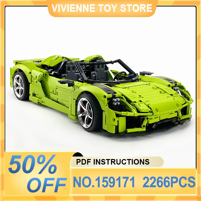 IN STOCK 159171 MOC Technical Super Sports Car Building Blocks 1:8 Speed Vehicles 3D Puzzle Assembly Toy Christmas Gift For Kids