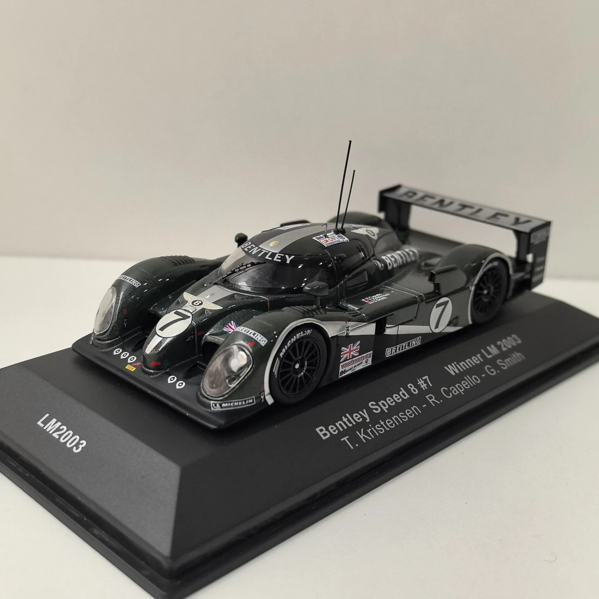 

Diecast IXO 1/43 Scale Bentley Speed 8 #7 2003 Bentley Racing Car Model 24 Hours LeMans Alloy Car Model Collectible Toy Gift