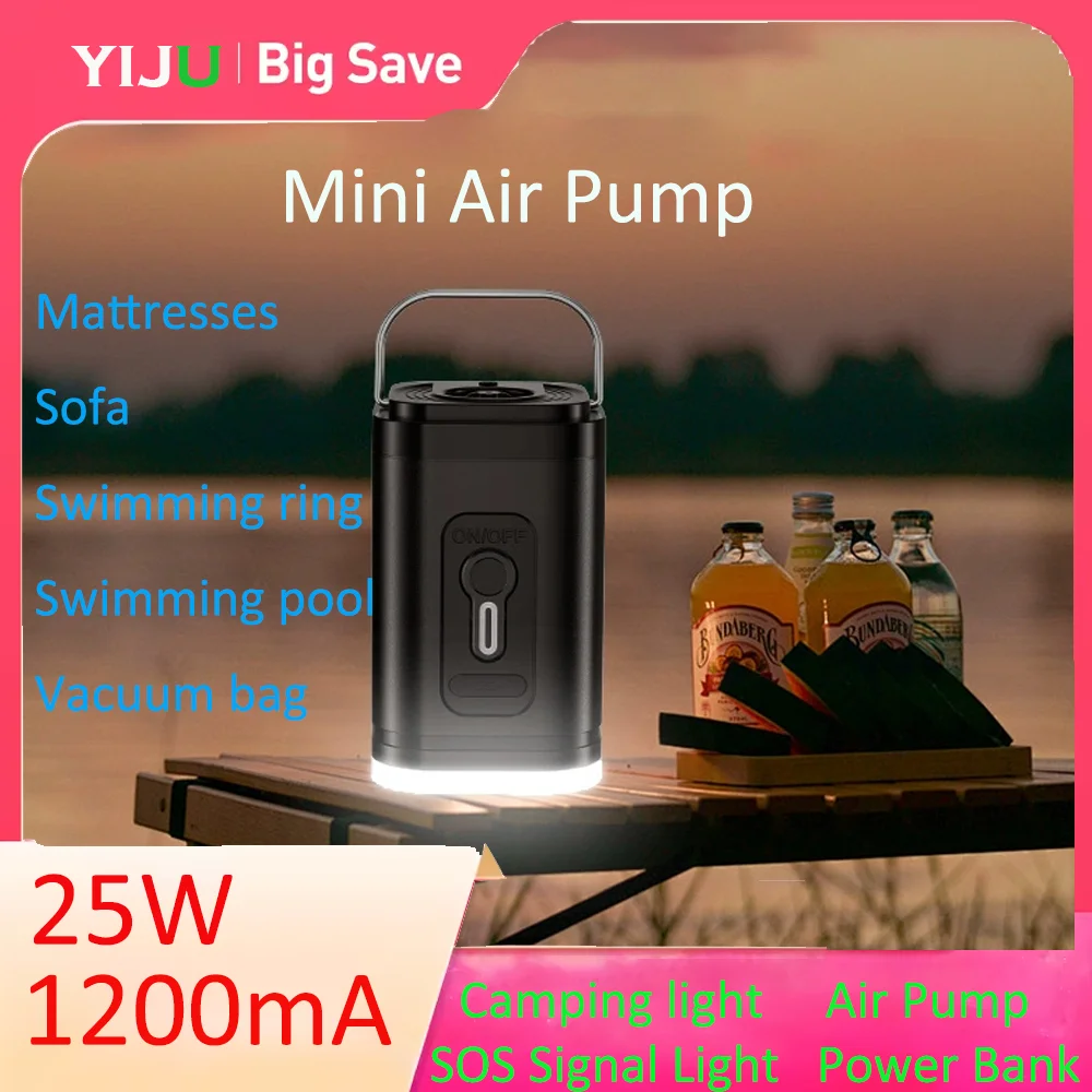 

1200 мАч насос для накачивания шин 150PSI электрический беспроводной портативный автомобильный воздушный компрессор двойной дисплей для мотоцикла велосипед автомобильный внешний аккумулятор