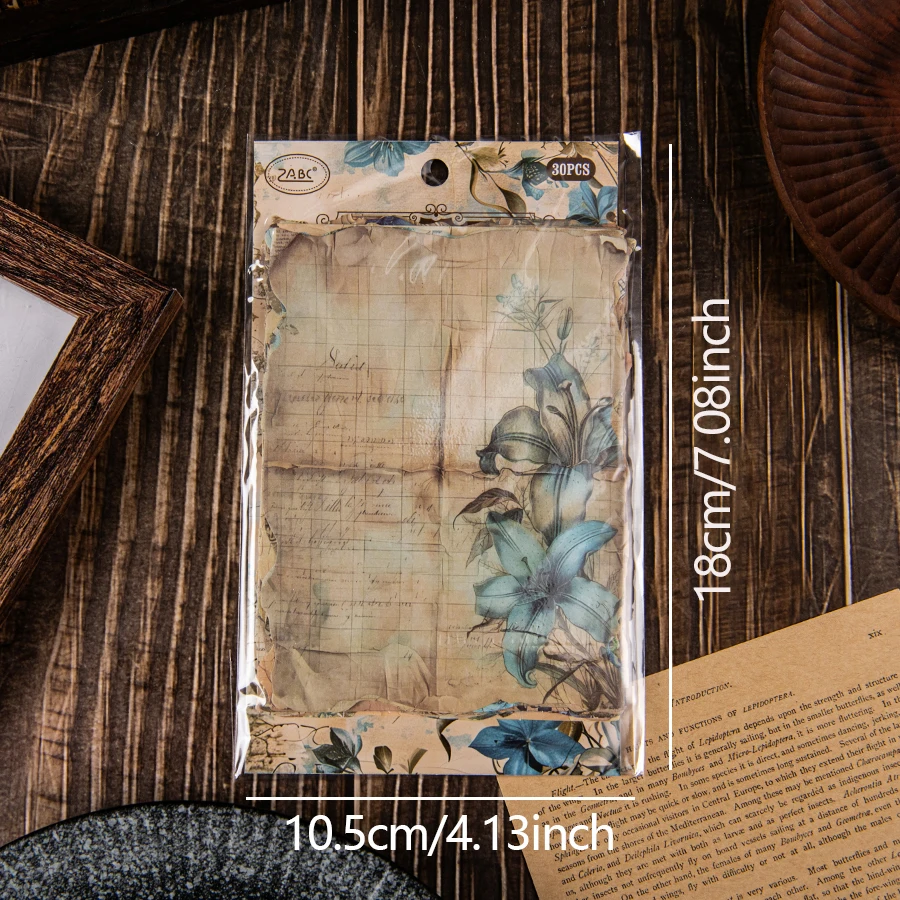 4 قطع، كيس ورق قصاصات من ورق بريستول عالي الجودة للزينة بنفسك - ورق حرفي على الطراز العتيق