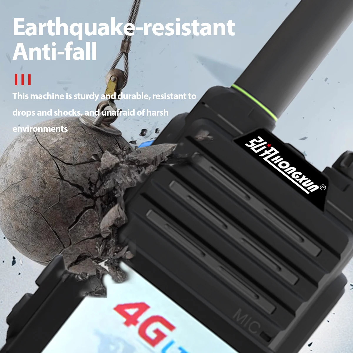 ZELLO Walkie Talkie HX-T56 4G POC 5000KM Bluetooth GPS SOS IPX68 LCD Screen Wireless Link Anti-Interference Android 5.1