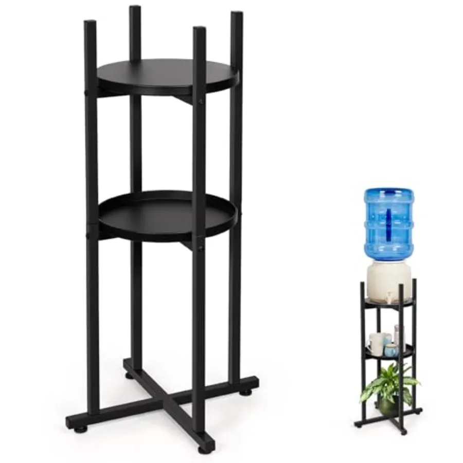 

Water Dispenser Stand 5 Gallon Water Jug Stand Sturdy Water Stand 32.8" Hight-11.2" Wide Water Jug Stand with 2 Round Shelfs fo
