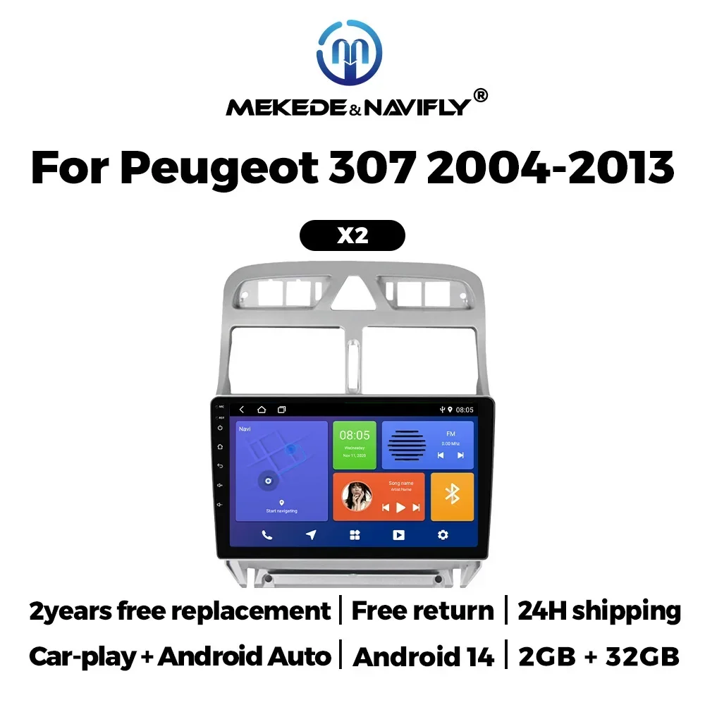 

For Peugeot 307 307CC 307SW 2002 - 2013 Wireless CarPlay Android Auto Player WIFI Car Intelligent Systems Radio Stereo Receiver
