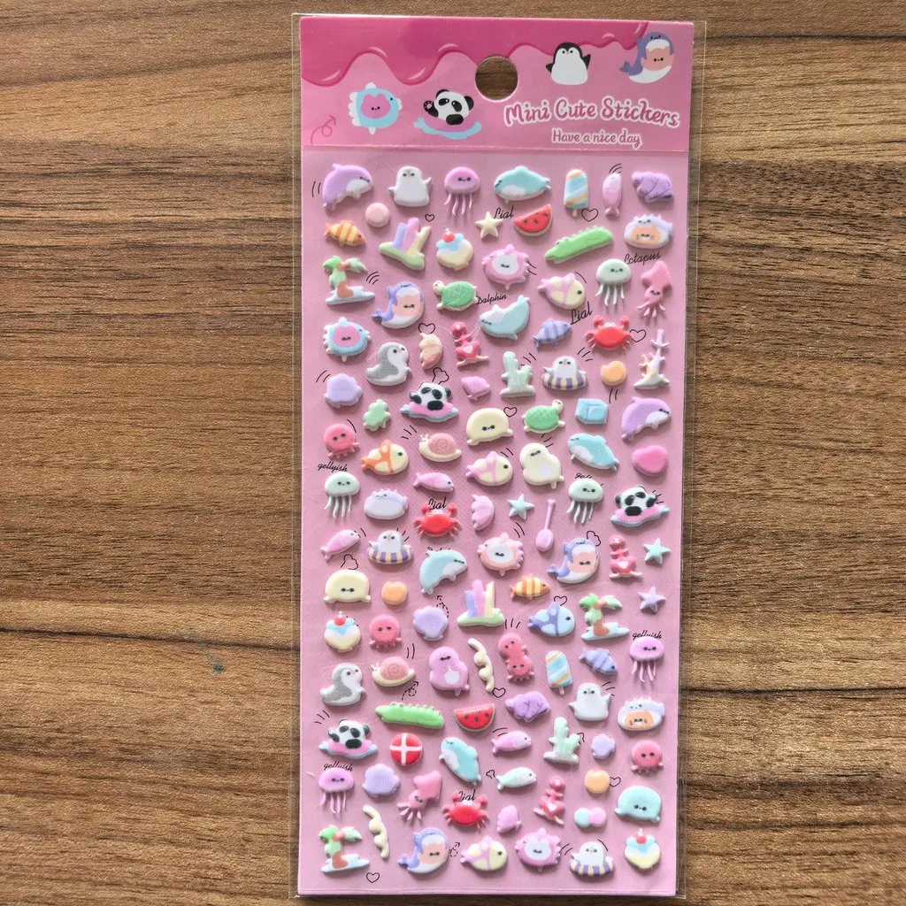 4Pack Tiny Cute Mixed Element Stickers - Vibrant Decor Embellishments for Water Bottles Stationery LanLanStickersWorld Store