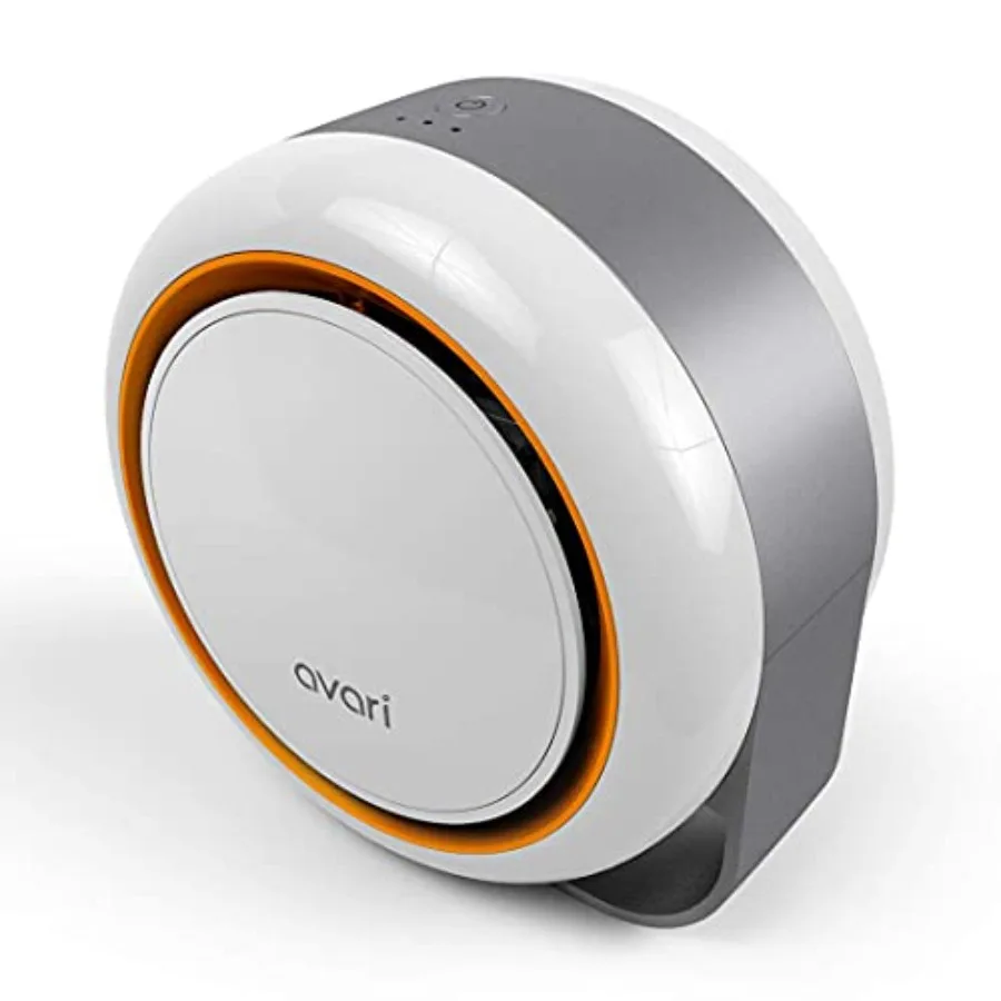 

AVARI 500 Orange Desktop Personal Air Purifier Made in Korea for Office Use with Ultra Quiet Electro-Static Filters to 0.1 Micr
