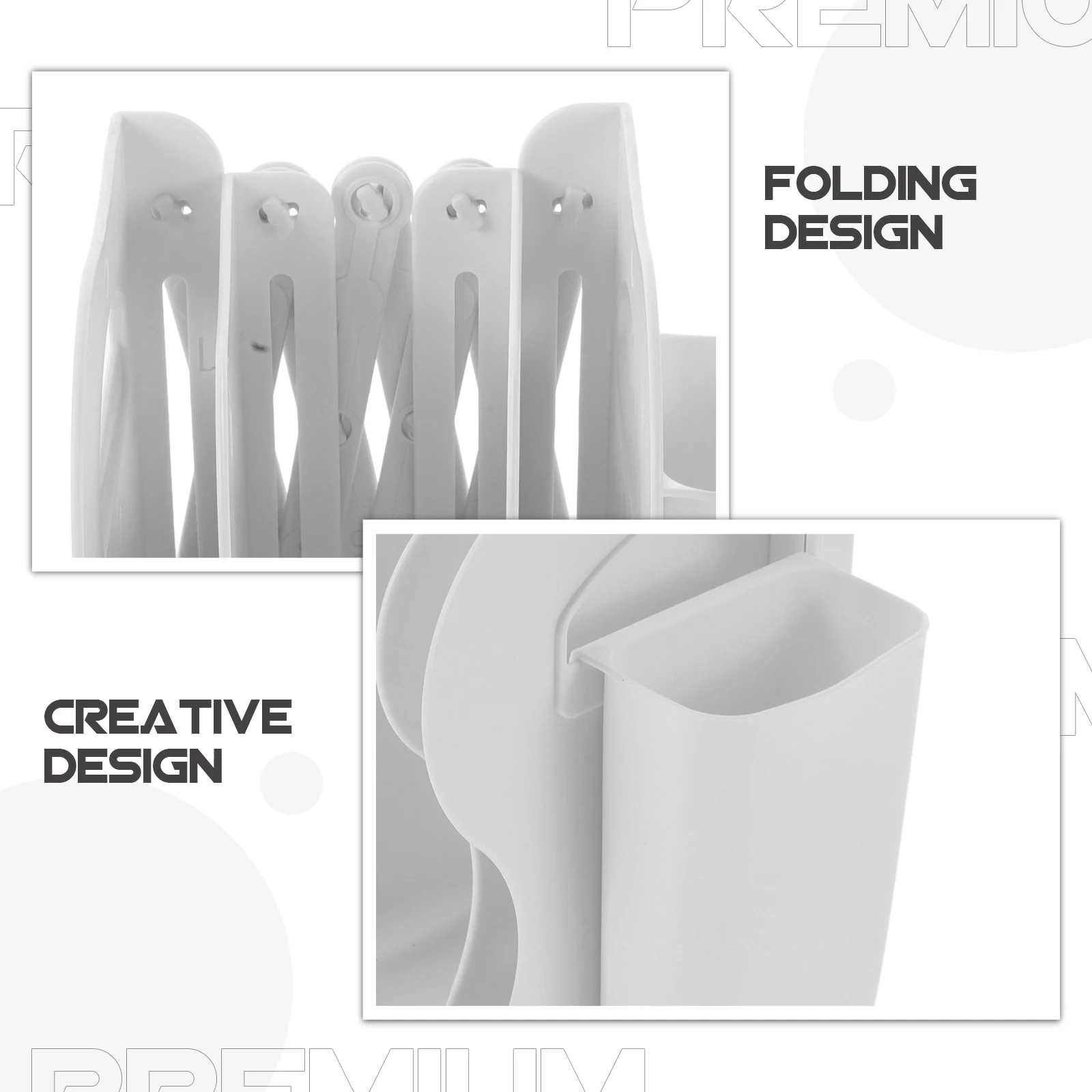 Foldable Desktop Book Holder Plastic Book Stand for Students Light Color Desk Organizer Portable Efficient Study Tool for Home