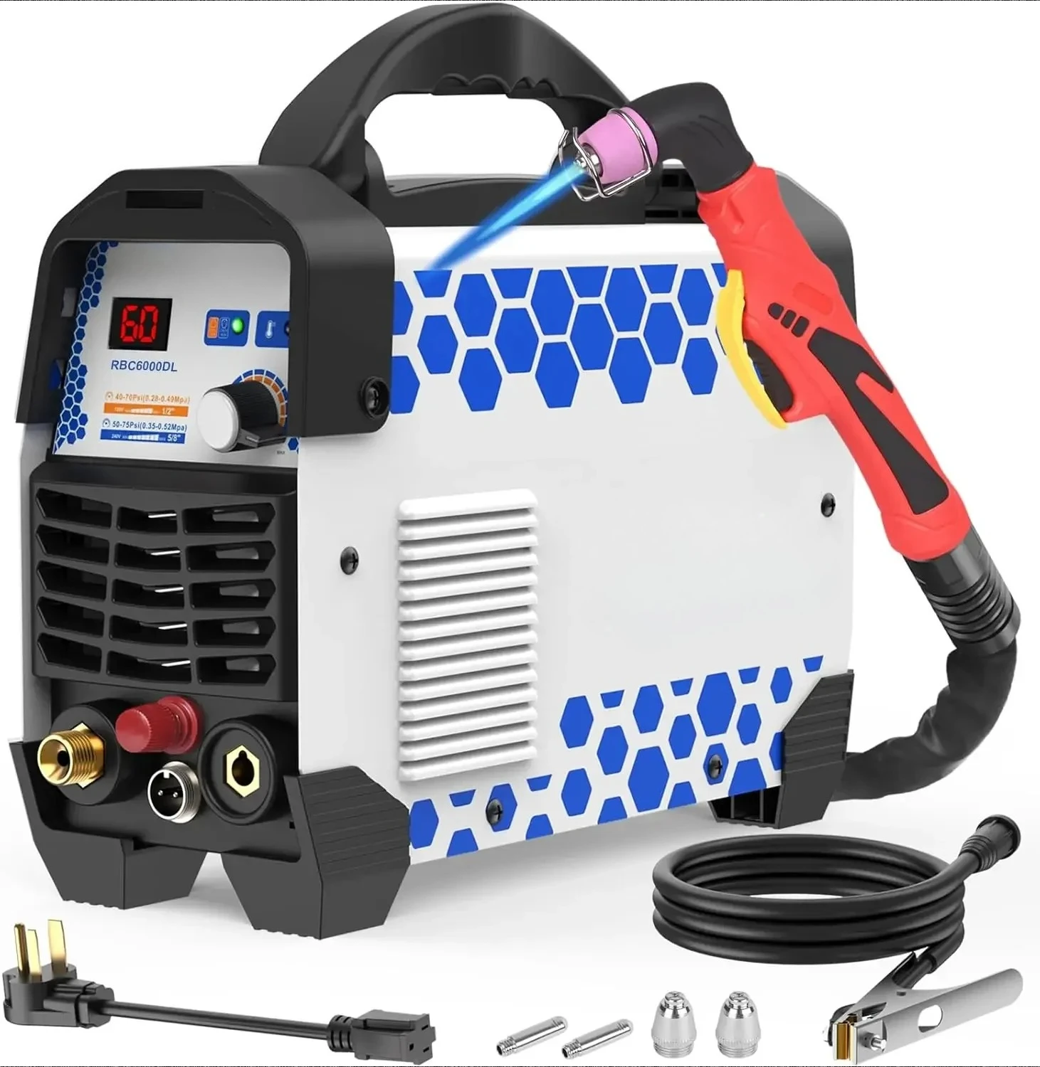 Reboot Plasma Cutter 60 Amp Pilot Arc Machine Non-Touch 1/2 inch (12mm) Clean 3/4 inch (19mm) Severance 110/220V